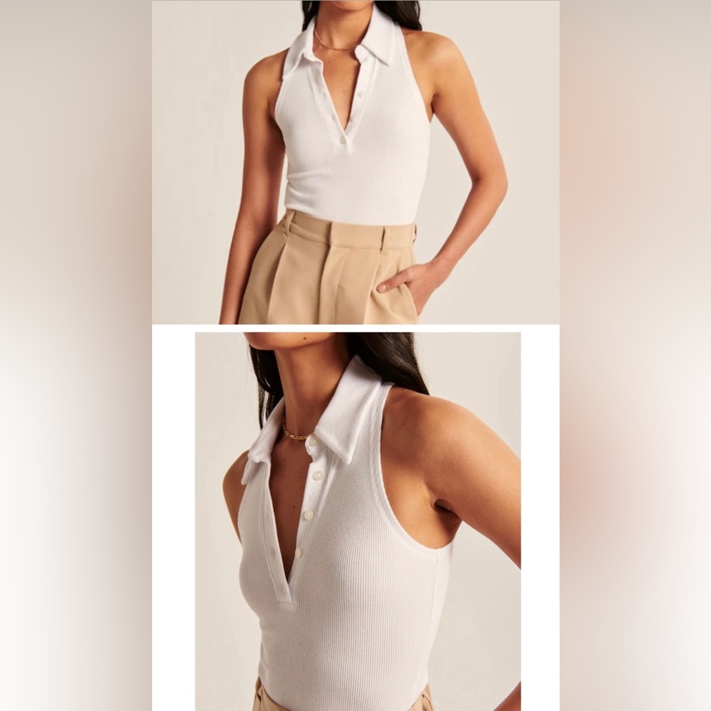 A&F Ribbed Polo Bodysuit💗 - Picture 5 of 6